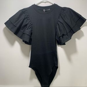 ZARA Ruffle Sleeve Bodysuit